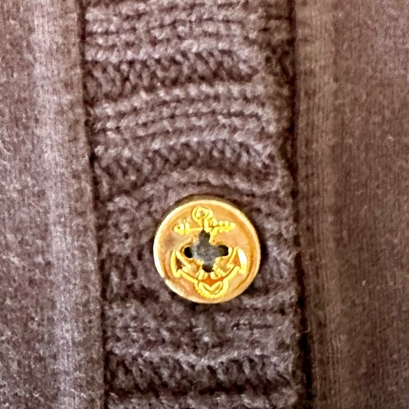 Ralph Lauren Navy Blue Cardigan V-Neck Knit Sweater - Picture 11 of 11